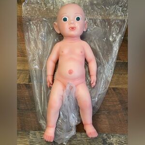 16.9" Elf Doll Full Body Silicone Baby Doll Reborn Newborn Vampire Baby Cos